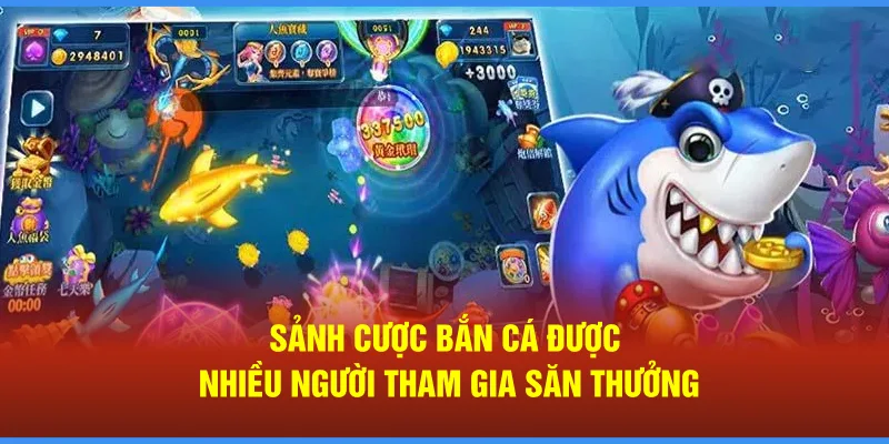Sảnh cược bắn cá được nhiều người tham gia săn thưởng